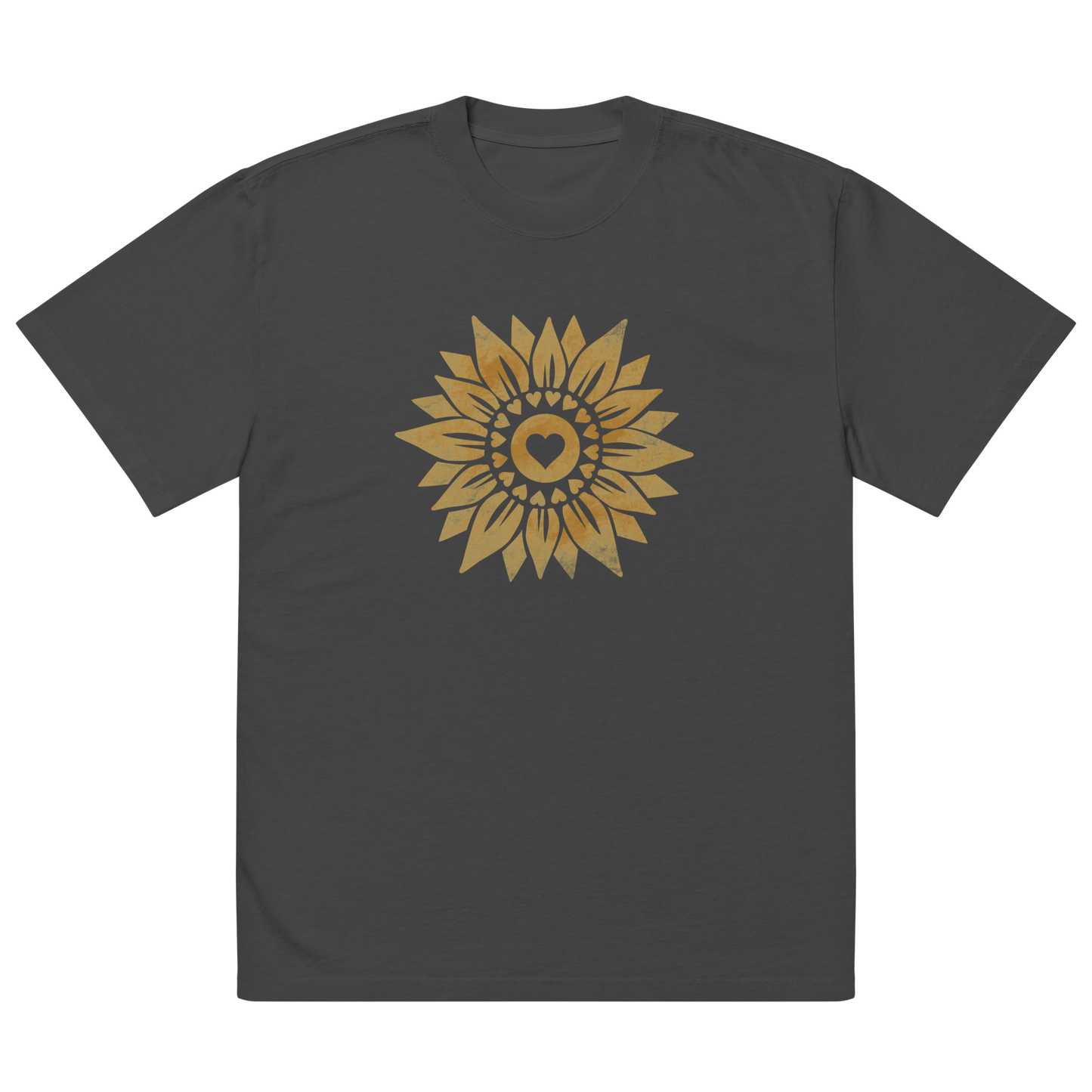 Ladies Oversized T Shirts - Boxy Loose T Shirt for Women - Women's Graphic Tee - Plus Size Top - Vintage Sunflower Art