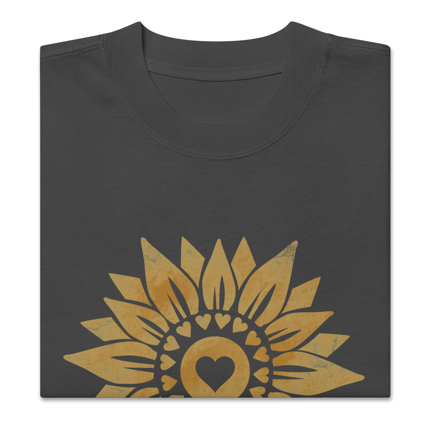 Ladies Oversized T Shirts - Boxy Loose T Shirt for Women - Women's Graphic Tee - Plus Size Top - Vintage Sunflower Art