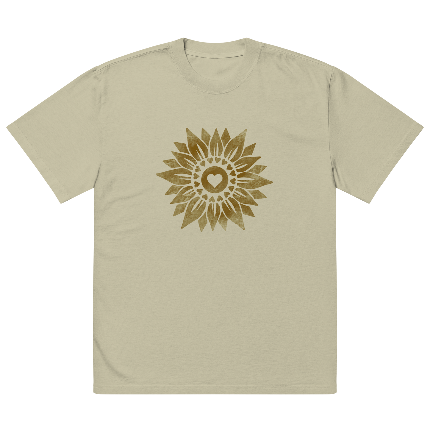 Ladies Oversized T Shirts - Boxy Loose T Shirt for Women - Women's Graphic Tee - Plus Size Top - Vintage Sunflower Art