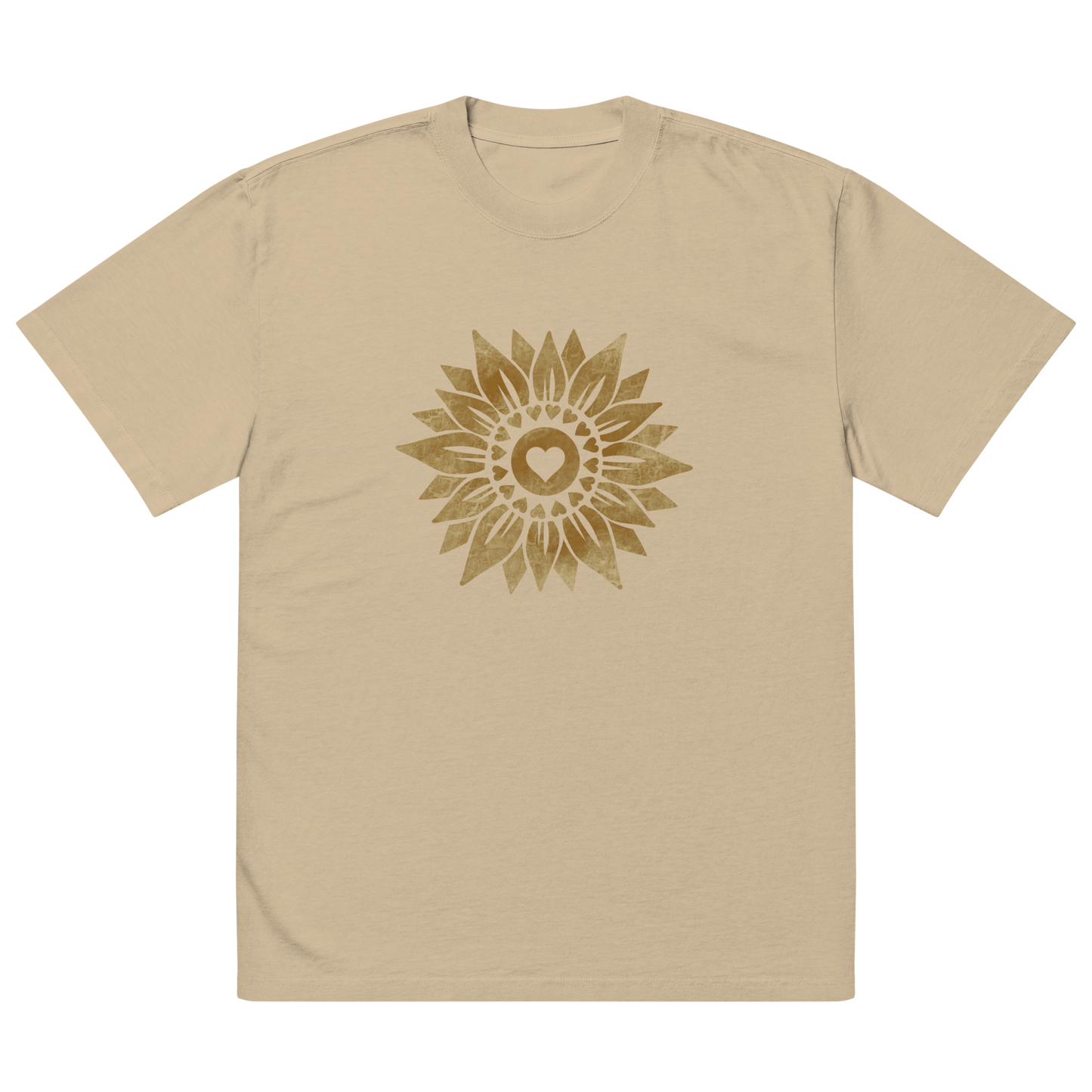 Ladies Oversized T Shirts - Boxy Loose T Shirt for Women - Women's Graphic Tee - Plus Size Top - Vintage Sunflower Art