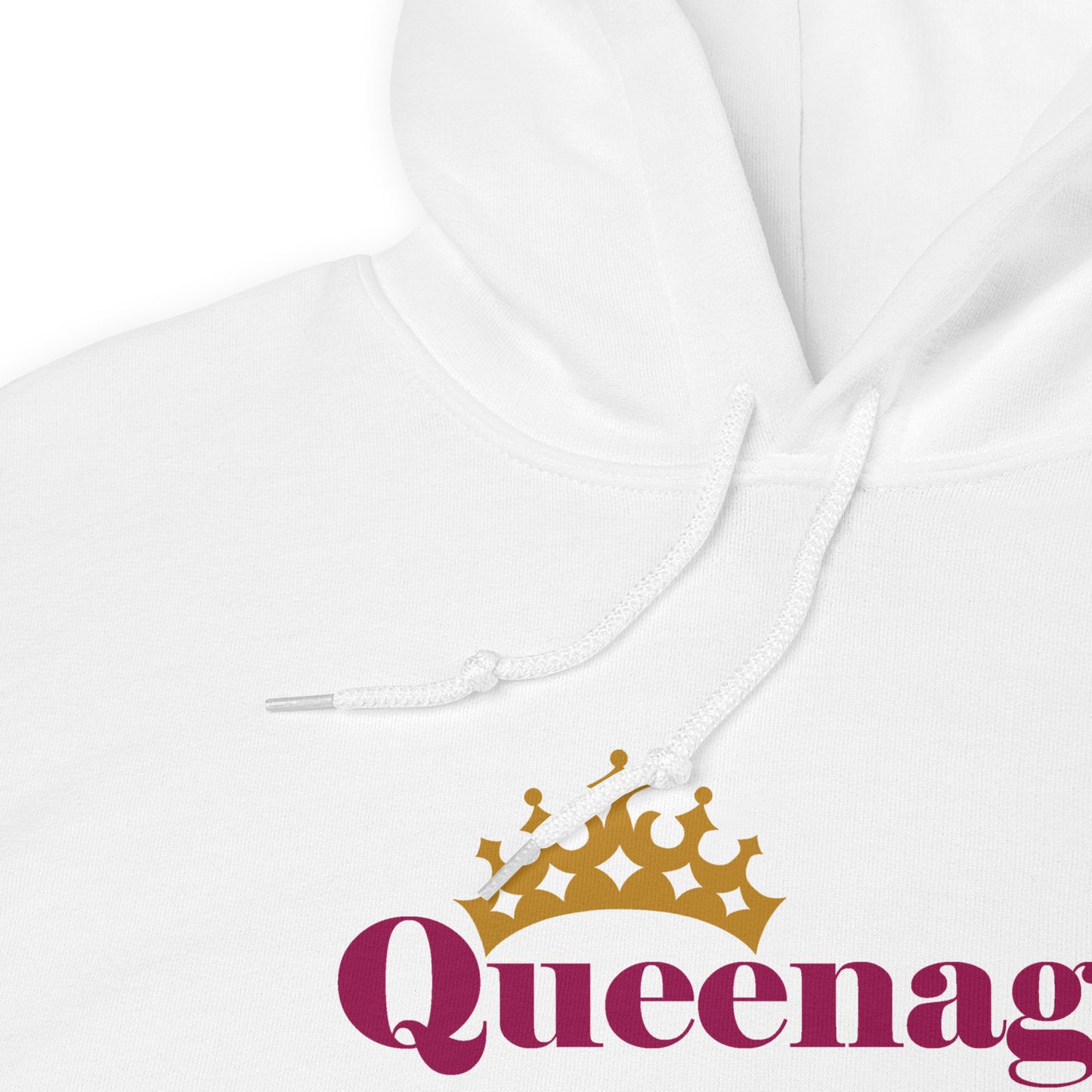 Queenager - Humorous Women's Heavy Blend Hoodie Design - 12 Colors Available - Queen Crown Funny Hooded Sweatshirt