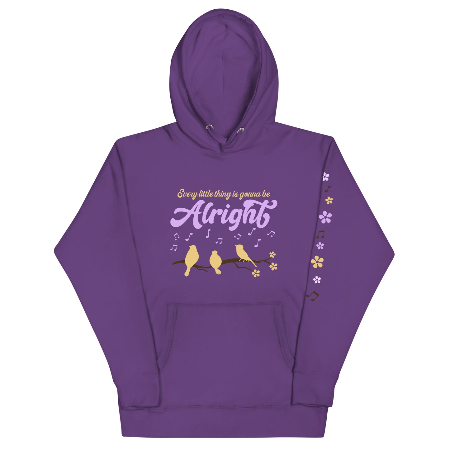 Women's Hoodie - Every Little Thing Is Gonna Be Alright Ladies Hooded Sweatshirt - Cute Graphic Hoodies - Plus Sizes