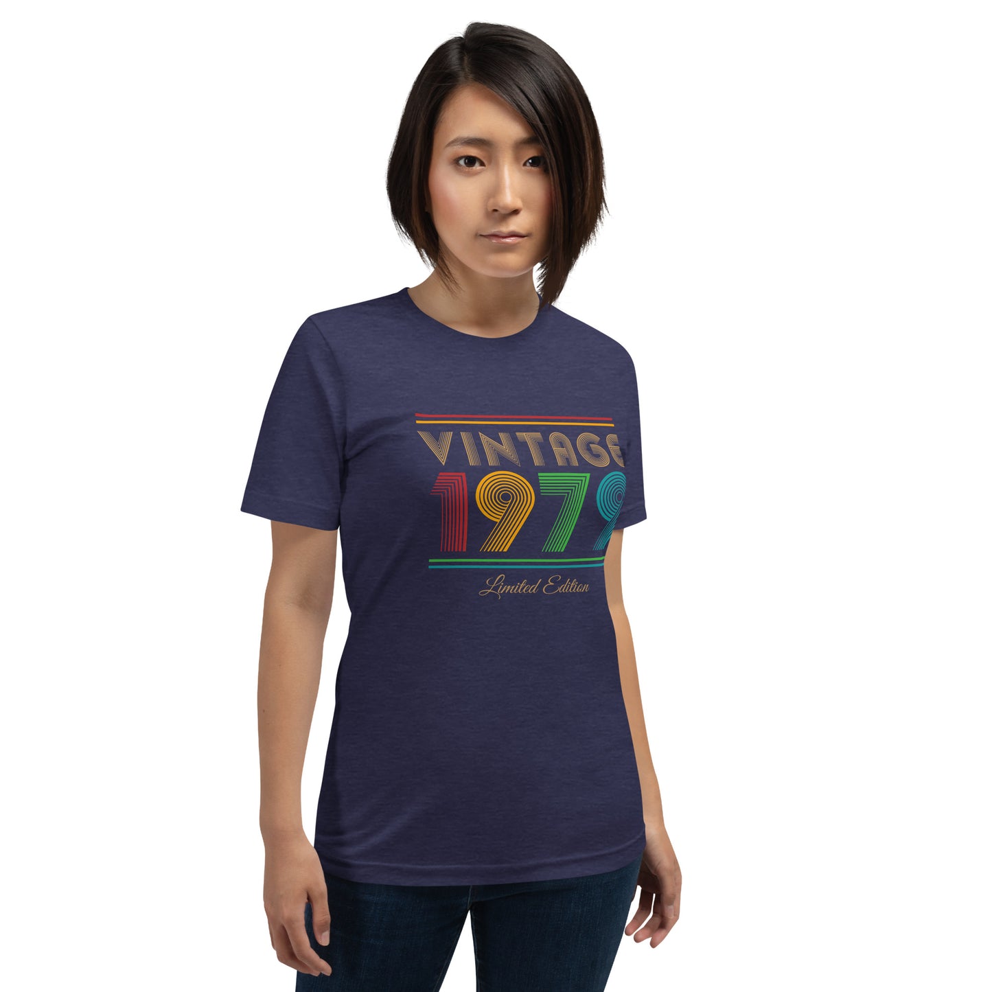 Vintage 1979 Limited Edition Tee Design for Women, Birthday Gift for Her, Ladies Short Sleeved Retro 1970s Shirt, Unisex Fit Style