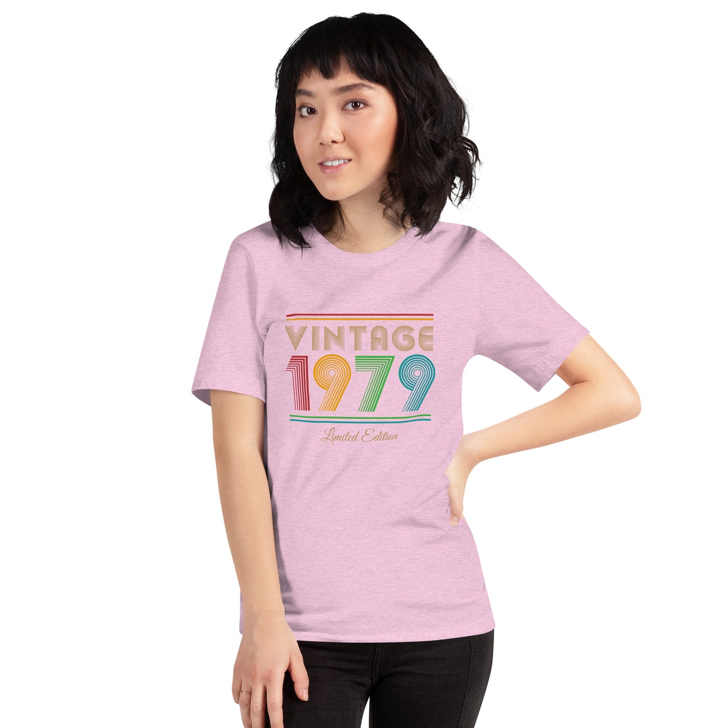 Vintage 1979 Limited Edition Tee Design for Women, Birthday Gift for Her, Ladies Short Sleeved Retro 1970s Shirt, Unisex Fit Style