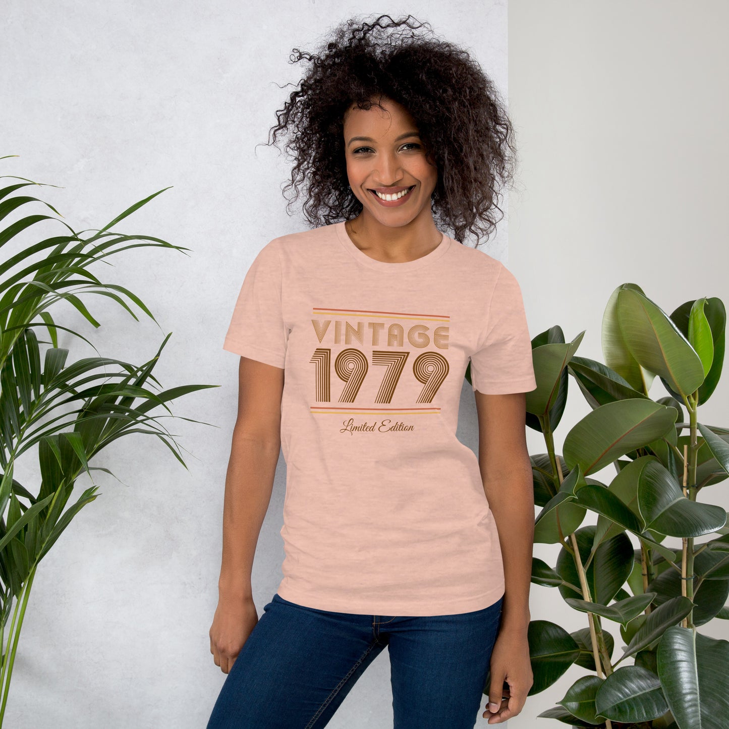 Vintage 1979 Limited Edition Tee Design for Women, Birthday Gift for Her, Ladies Short Sleeved Retro 1970s Shirt, Unisex Fit Style