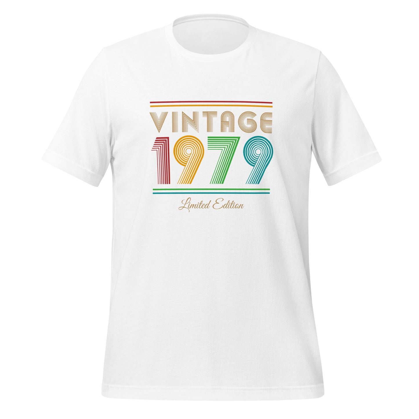 Vintage 1979 Limited Edition Tee Design for Women, Birthday Gift for Her, Ladies Short Sleeved Retro 1970s Shirt, Unisex Fit Style