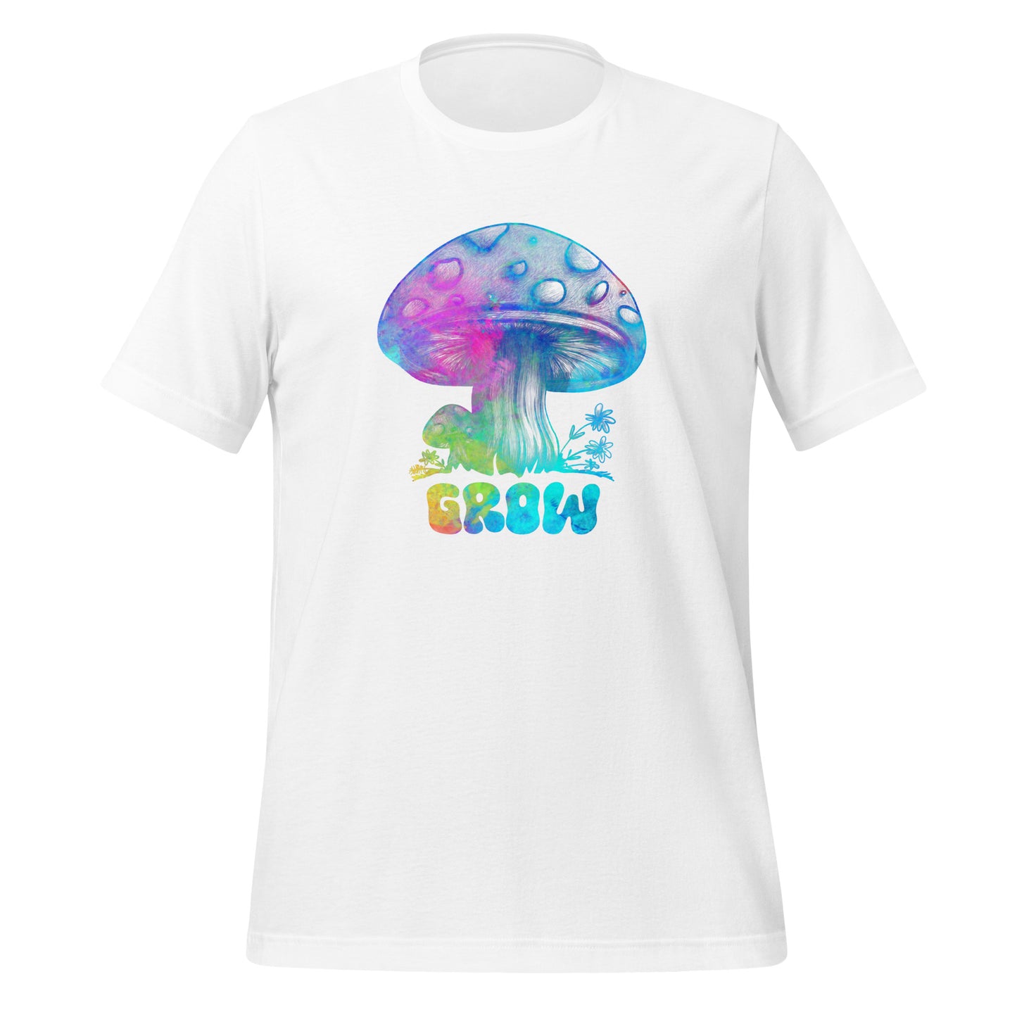 Mushroom Cute Soft Graphic T Shirt for Women - Ladies Tee Groovy Colorful Plus Sizes S-4XL