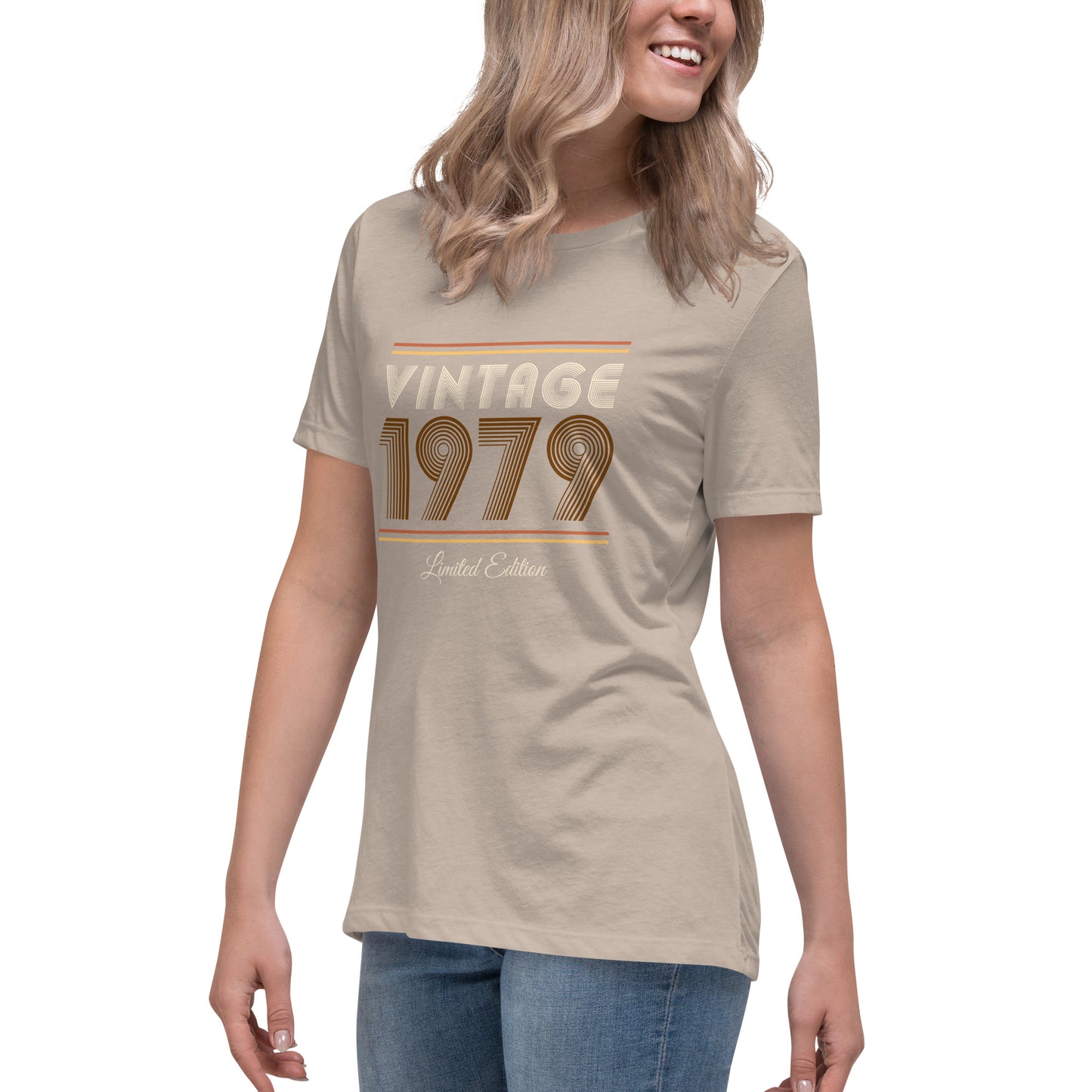 Vintage 1979 Limited Edition Retro 70s Women's Relaxed T-Shirt, Birthday Gift for Her, Ladies Short Sleeved Shirt